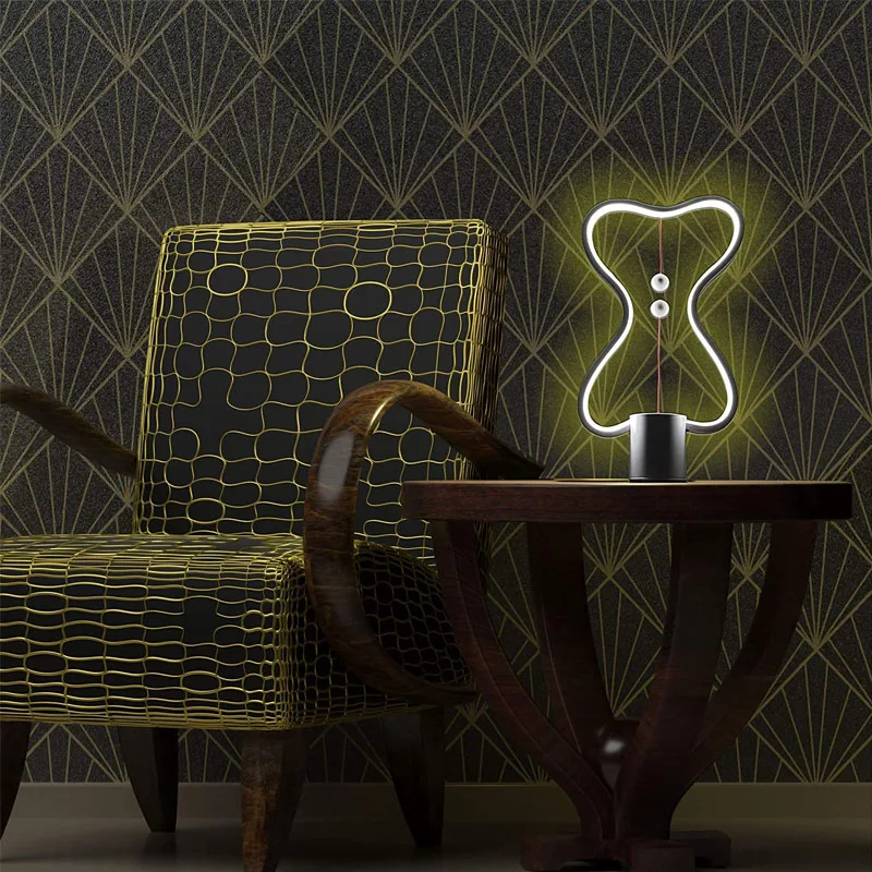 LED Heng Balance Light Creative Magnetic Switch Color Night Light USB Desktop Decoration Table Lamp Home Bedside Night Lamp Gift