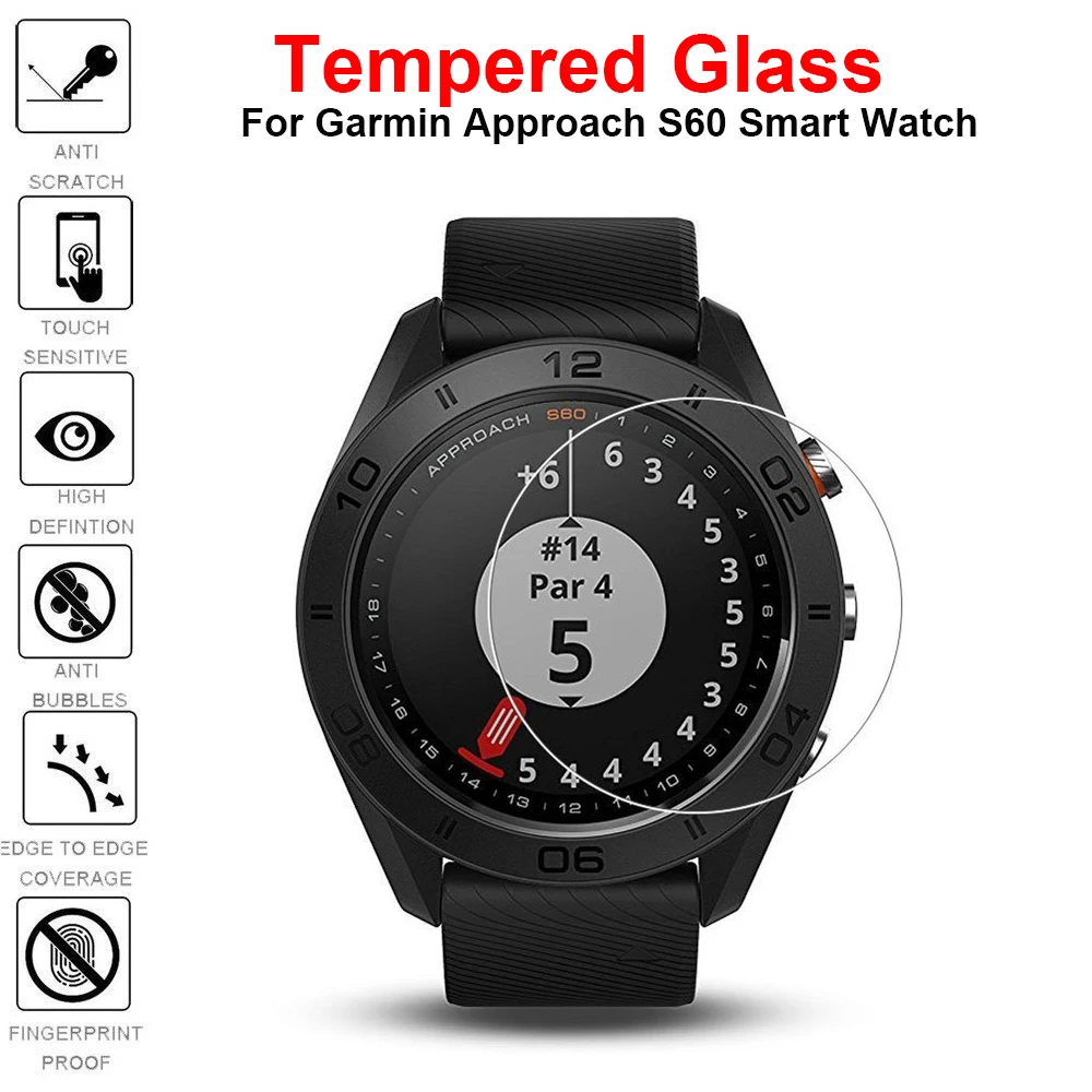 3Pcs/Lot Premium Tempered Glass For Garmin Approach S60 Screen Protector Film For Garmin Approach S60 SmartWatch Protective Film