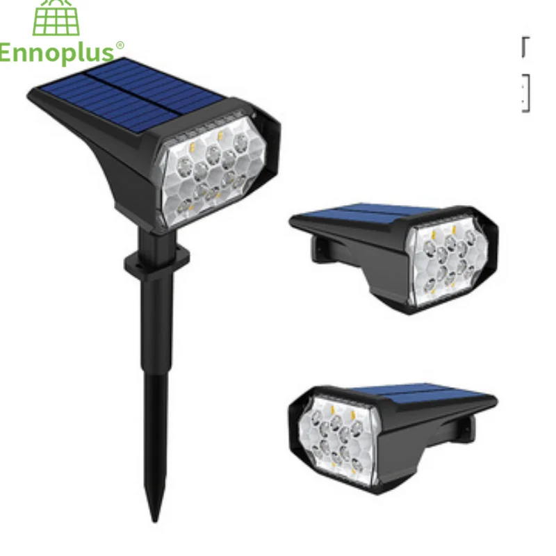 Ennoplus 15LED Solar Lawn Light Outdoor Powered  Lighting for Pathway Garden Yard Lawn Patio Lamp Solar