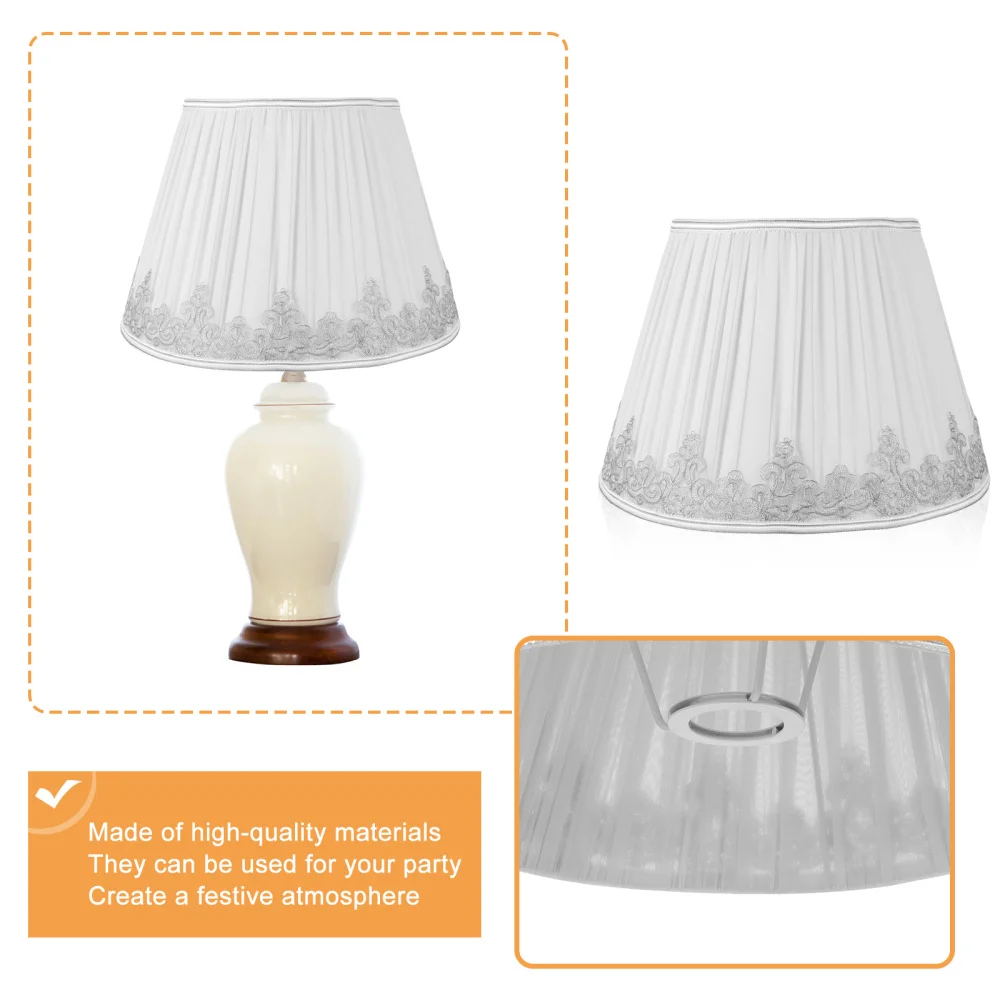 Holder Shades Chandelier Light Drum Desktop Medium Cloth Bedside Lampshade Table Light Bulbative Floor Covers Bulb