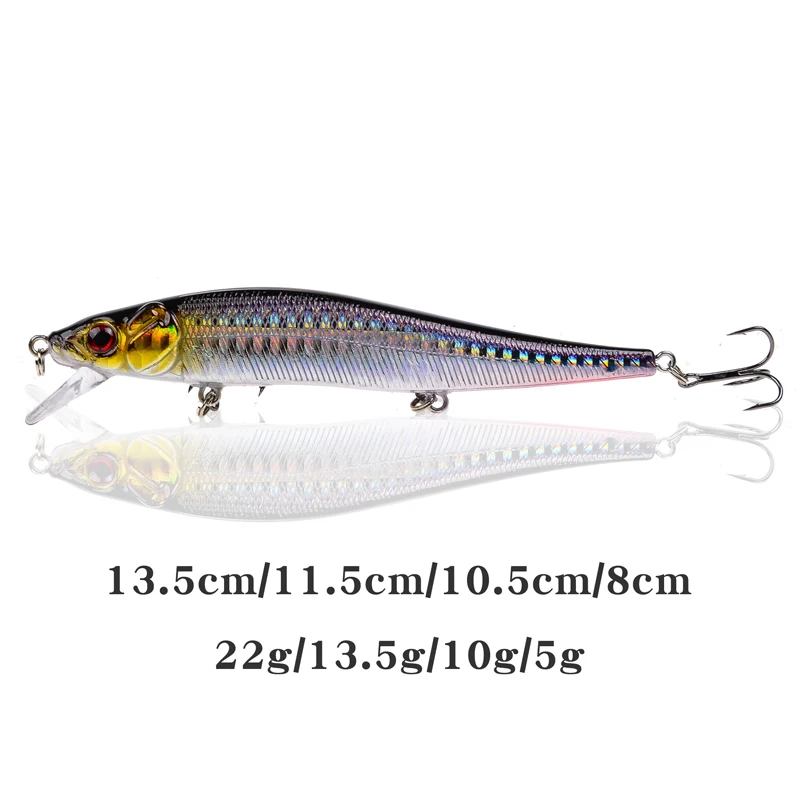 1PCS Minnow Fishing Lure Topwater Hard Bait Wobbler Jig Bait Crankbait Carp Striped bass Pesca Fishing tackle SwimBait