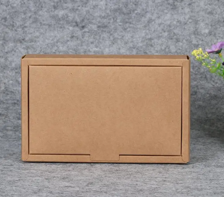 100pcs/lot Large Kraft Paper Gift Paper Box Retail Packaging Craft Paper Box Kraft Paper Gift Tea Box 25*14*6cm Wholesale