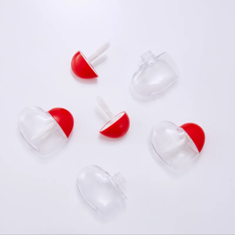 5ml Empty Lipgloss Tubes Plastic Lip Gloss Tubes Lip Tubes Lipstick Bottles Mini Love Shape Tubes Lip Bottles Makeup Package