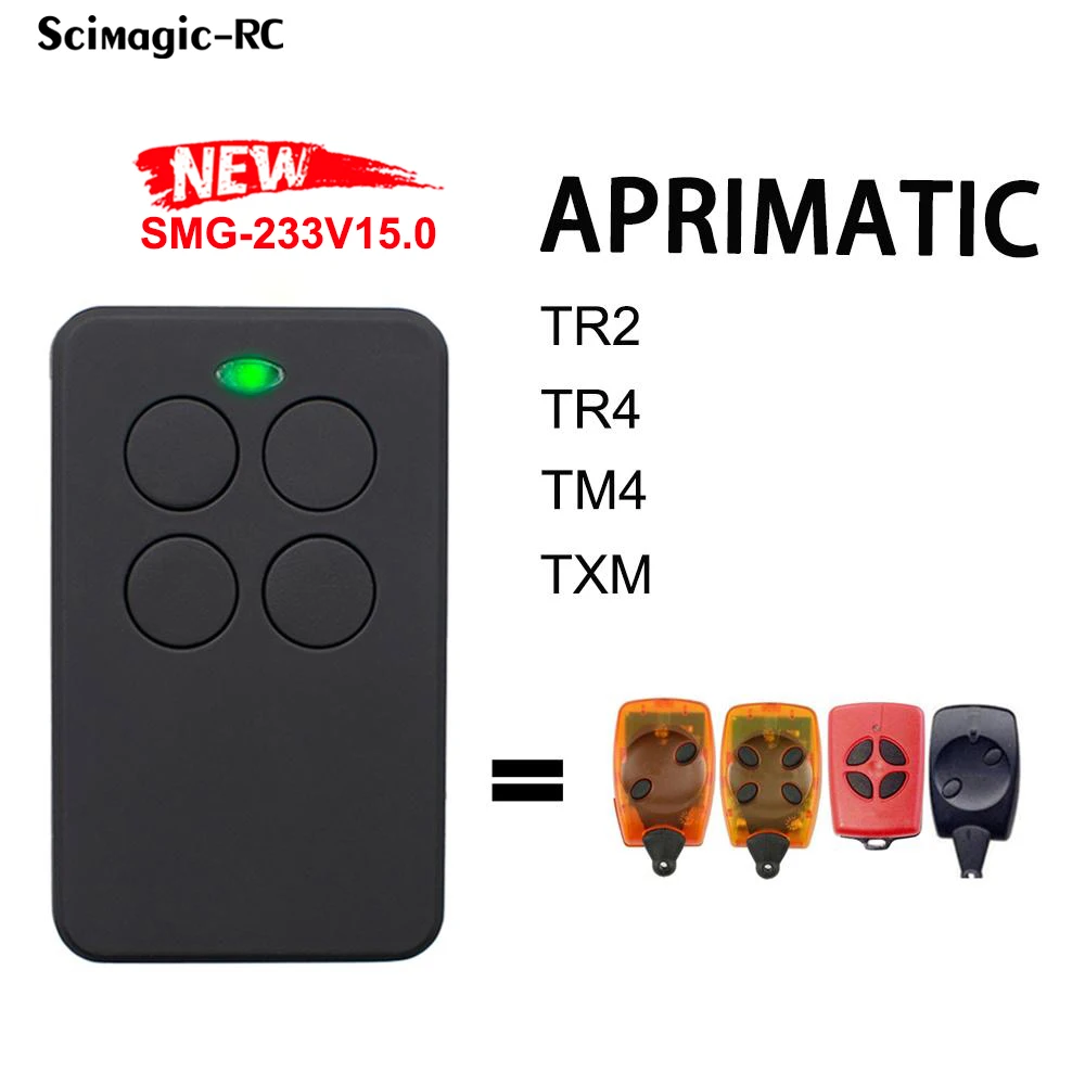 Aprimatic TX2M TR4 TM4 TXM Garage Door Remote Control 433.92MHz