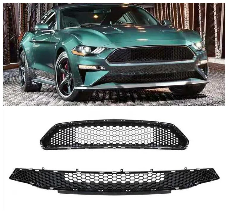 ABS Car Front Bumper Mesh Grille Around Trim Racing Grills Fits For Ford Mustang 2018 2019