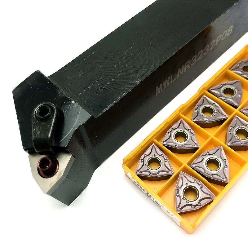MWLNR1616H08 MWLNR2020K8 MWLNR2525M08 MWLNR3232P08 portaherramientas de torneado externo inserto de carburo WNMG 080404 WNMG 080408 Herramienta