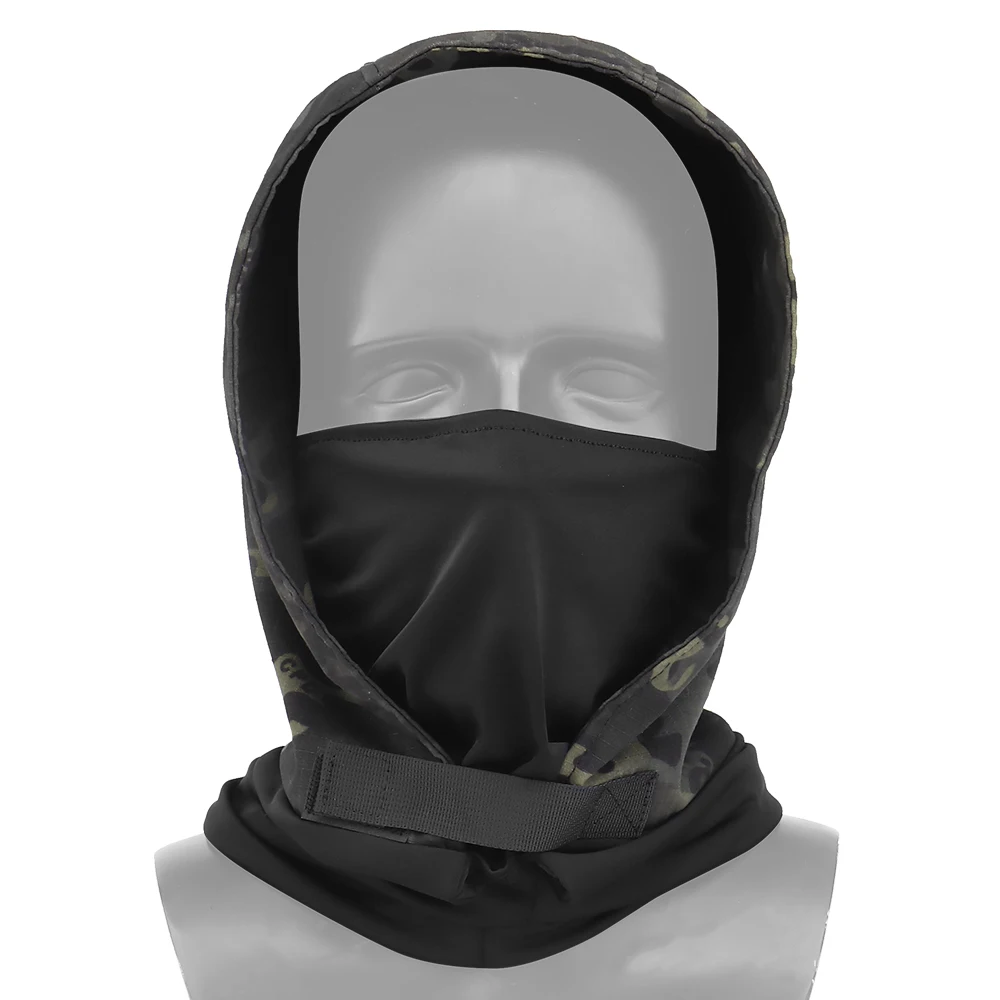 Outdoor Tactical Hood Half-face Mask Wild Suit Assassin Prophet Style for Airsoft  Paintball Hunting Halloween Mask Accessories