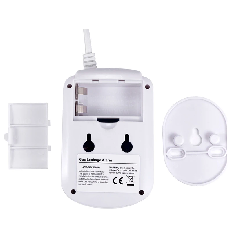 Onafhankelijke Koolmonoxide Detector, Gasdetector, Gas Alarm Sensor Methaan Propaan, Gaslek Detector, EU Plug LCD Beveiliging