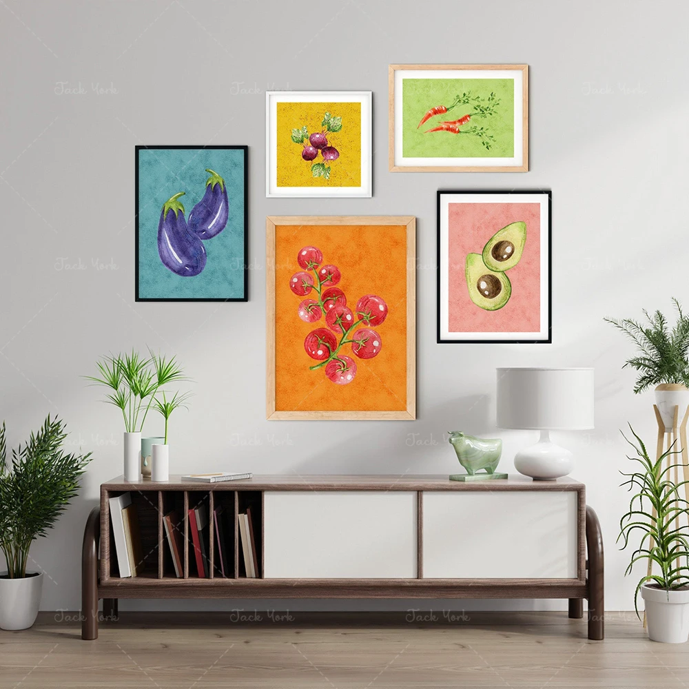 

Vegetables Printable Art, Colorful Vegetable Art, Pop Art Vegetables, Fruit and Veggie Art, Watercolor Vegetable Art Print