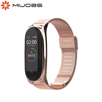 For Mi Band 6 Strap Metal Bracelet for Xiaomi Mi Band 5 Strap Wrist Belt Correa Miband 3 4 5 6 Smart Wristband Global Version