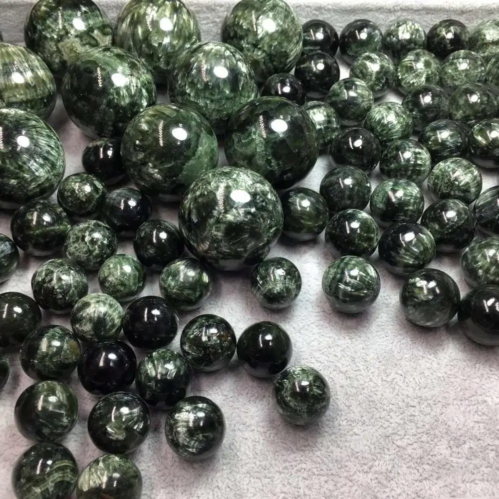 1 piece High Quality Natural Seraphinite Ball Seraphinite Sphere For Gifts or Decoration