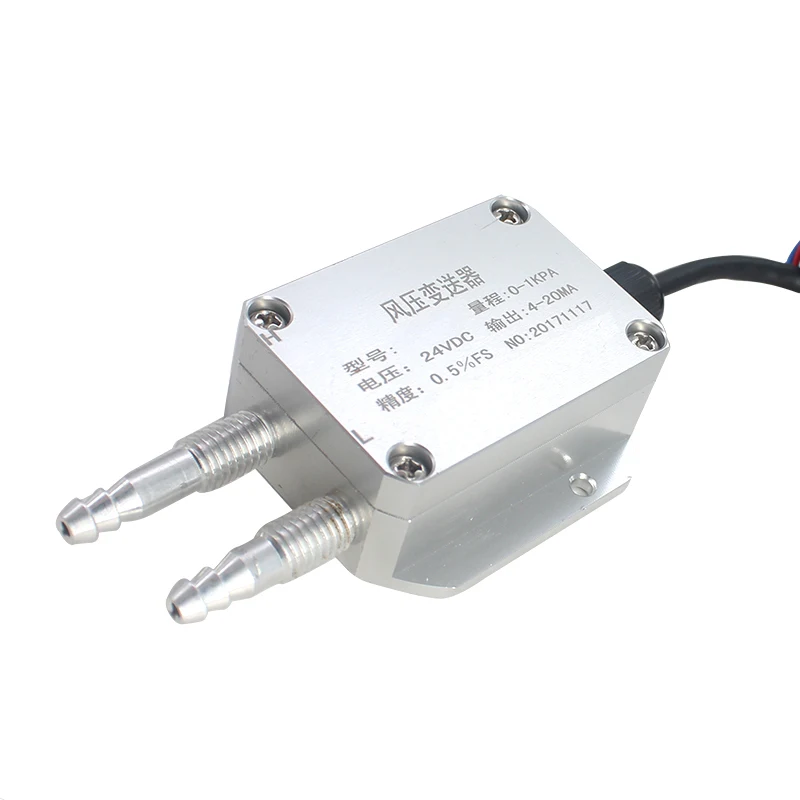 Factory sale 4-20mA 0-500pa 1kpa 5kpa 12-24 VDC micro Pressure Transmitter Air Wind Pressure sensor Transducer