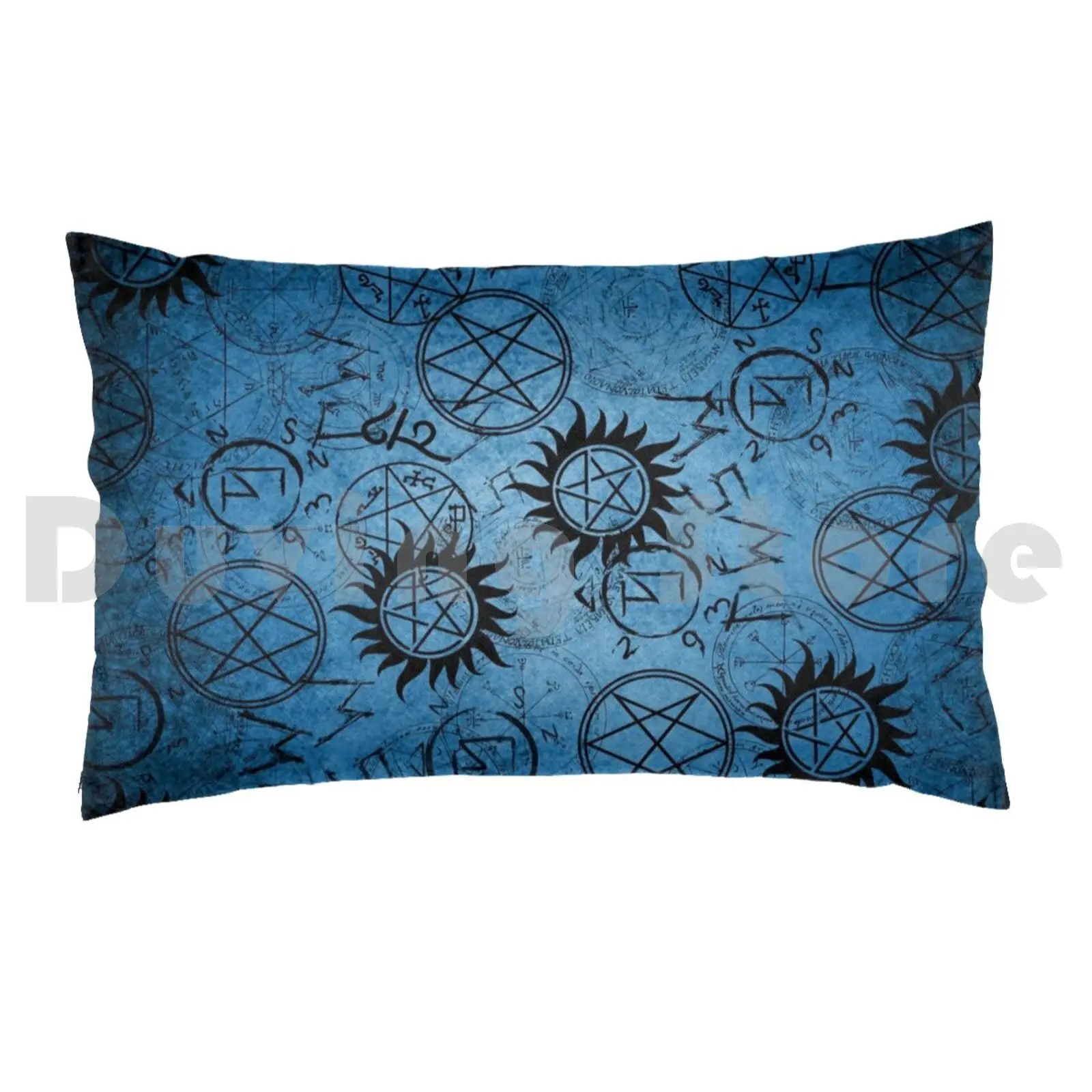 Supernatural Blue Pillow Case Printed 50x75 Supernatural Spn Family Dean Sam Cas Castile Winchester Love Good