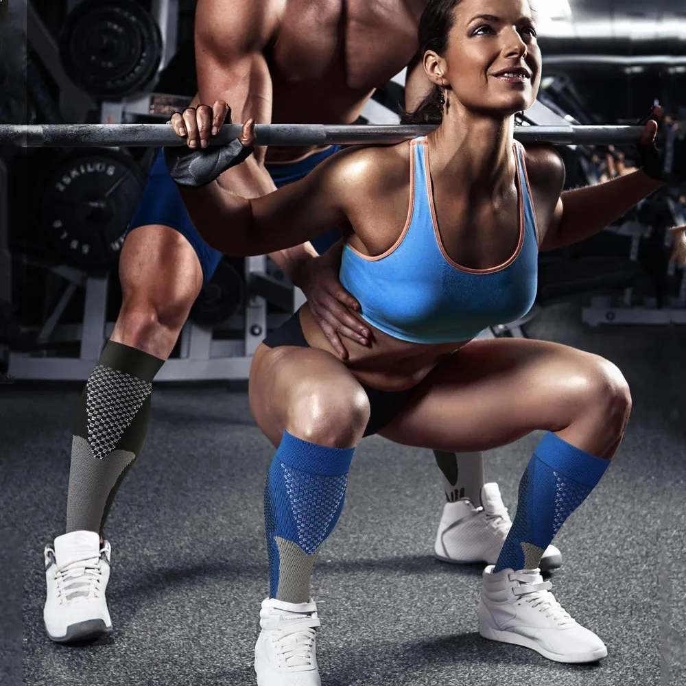 2/3/4 Pairs Running Men Compression Socks Fit Varicose Veins Football Soccer Stockings 30 Mmhg Atheletic Men Women Sports Socks