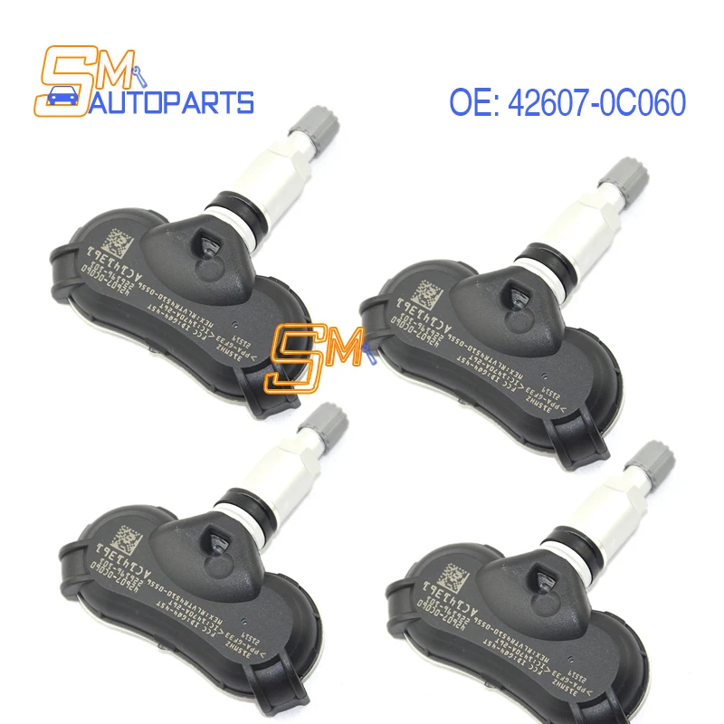 

4PCS High Quality 42607-0C060 TPMS Tire Pressure Sensor Monitoring System For Toyota Sequoia Tundra Sienna 315MHz 42607-0C080