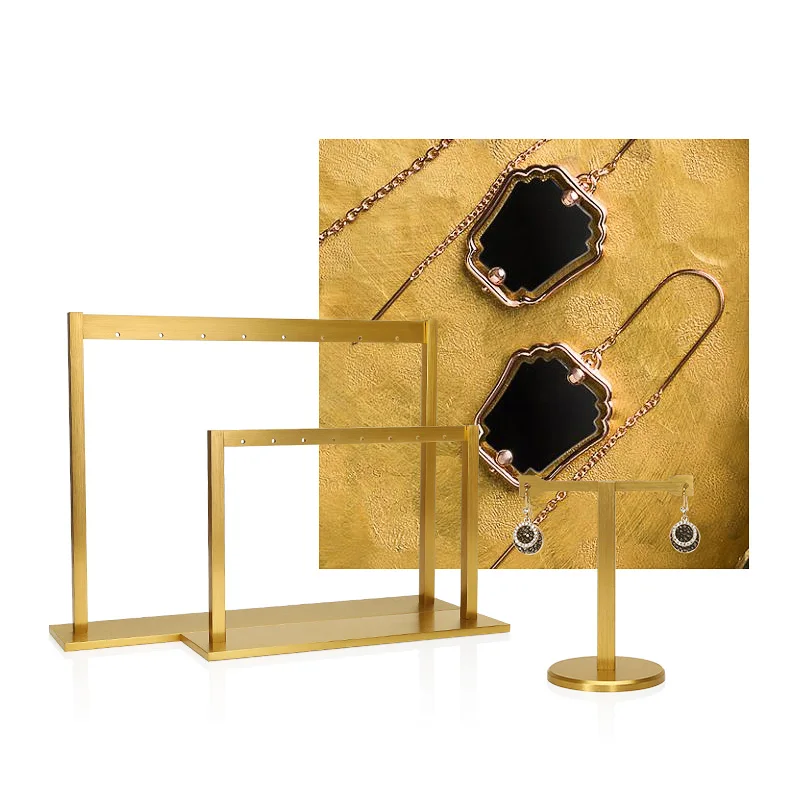 Hot Selling Door-shaped Metal Gold Earrings Props Jewelry Display Bracelets Necklace Jewelry Shooting Stand Display Racks