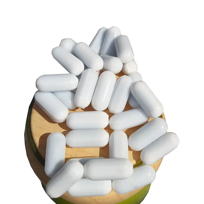 Labor 12Pcs PTFE Magnet Rührer Mixer Rühren Bar Spinbar Weiß Farbe