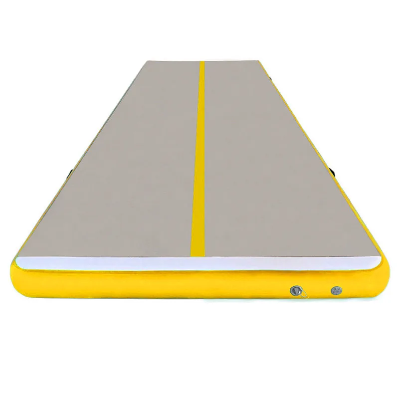 Spedizione Gratuita 6x2x0.2m Giallo Gonfiabile Ginnastica Airtrack Pavimento Tumbling Air Track Per I Bambini Con Una Pompa