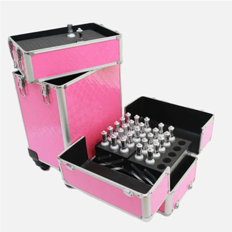 

New Fashion Makeup Case Trolley Portable Portable Professional Makeup Artist Manicure Tattoo Multi-layer Large Capacity Toolbox
