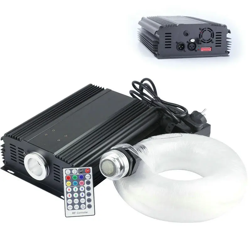 Imagem -02 - Fonte de Luz 75w Rgb Led Motor 28 Chaves rf Controle Remoto Mais 800 Peças 4m 0.75 mm Cabo de Fibra Ótica Faça Você Mesmo Kit de Luz de Teto Dmx512