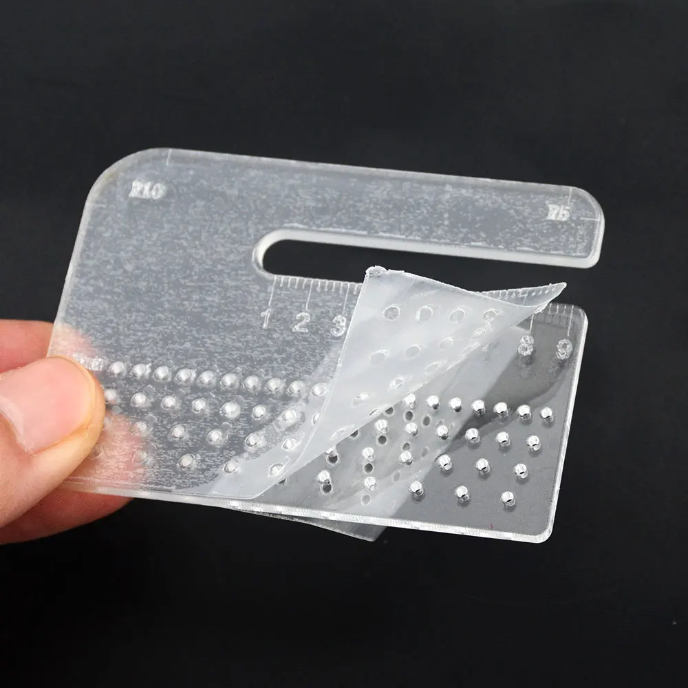 1pc With scale Acrylic Plate DIY Hand Perforated Round Stitching Punch Tools  For Helping Leather Hole Punch