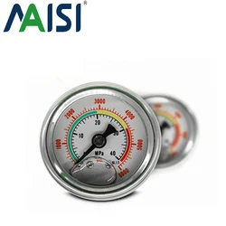 Air Compressor Pressure Gauge 40Mpa/6000PSI With M10*1 Outlet Double Scale Barometer Pressure