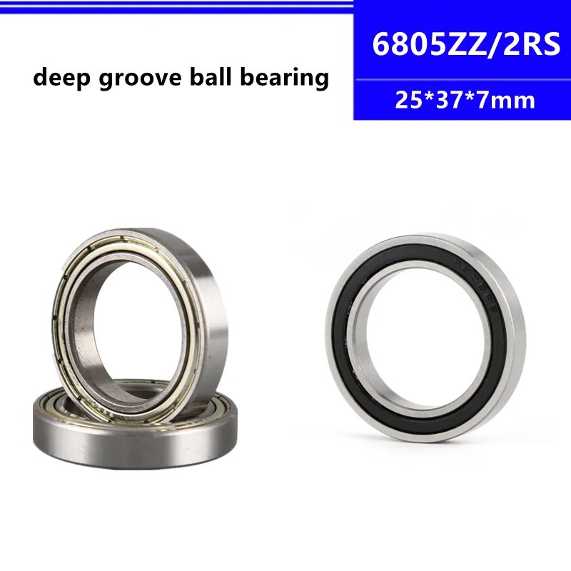 

20/50pcs 6805ZZ 6805-2RS 6805Z 6805-2Z 6805RS 6805 61805 ZZ 25*37*7mm thin wall deep groove ball bearing 25x37x7 mm