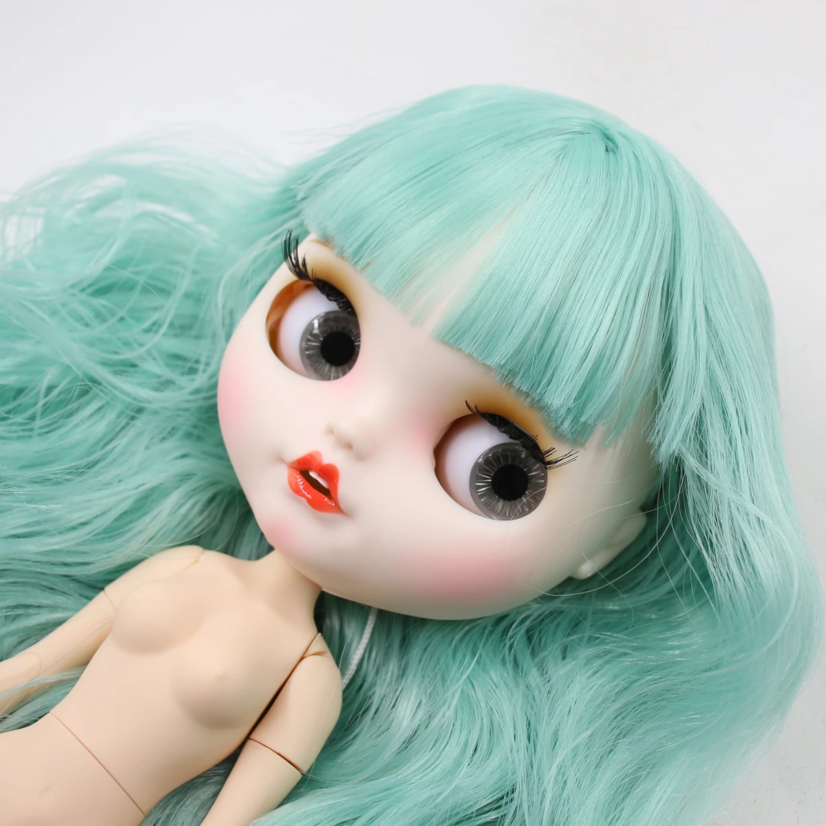 Blyth-カスタマイズされたビニールの関節人形1/6 bjd,24のおもちゃ,白い肌,フェイス,マット,女の子へのギフト,30cm