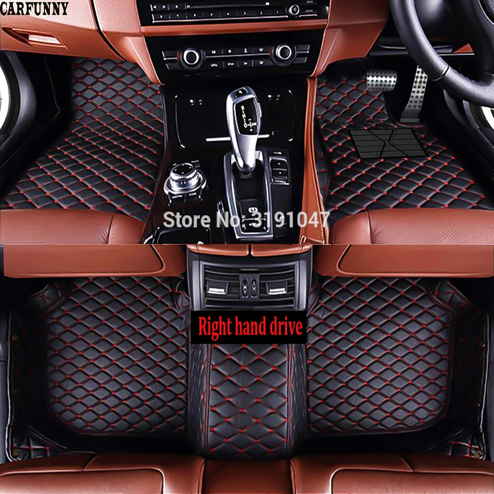 Right Hand Drive Car Floor Mats For Volkswagen VW Touran/Touran L 2016 2017 2018 Year Car Styling Carpet Liner Car Accessories