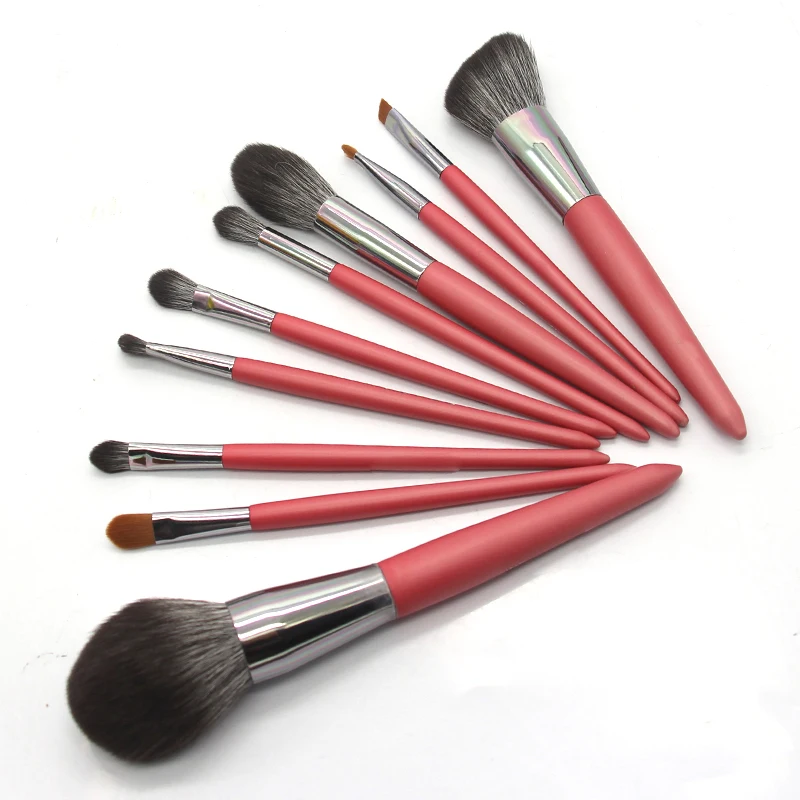 Ensemble de pinceaux de maquillage rouge, accessoires cosmétiques professionnels, poudre pour le visage, fard à joues, correcteur, contour, fard à barrage, 12 pièces