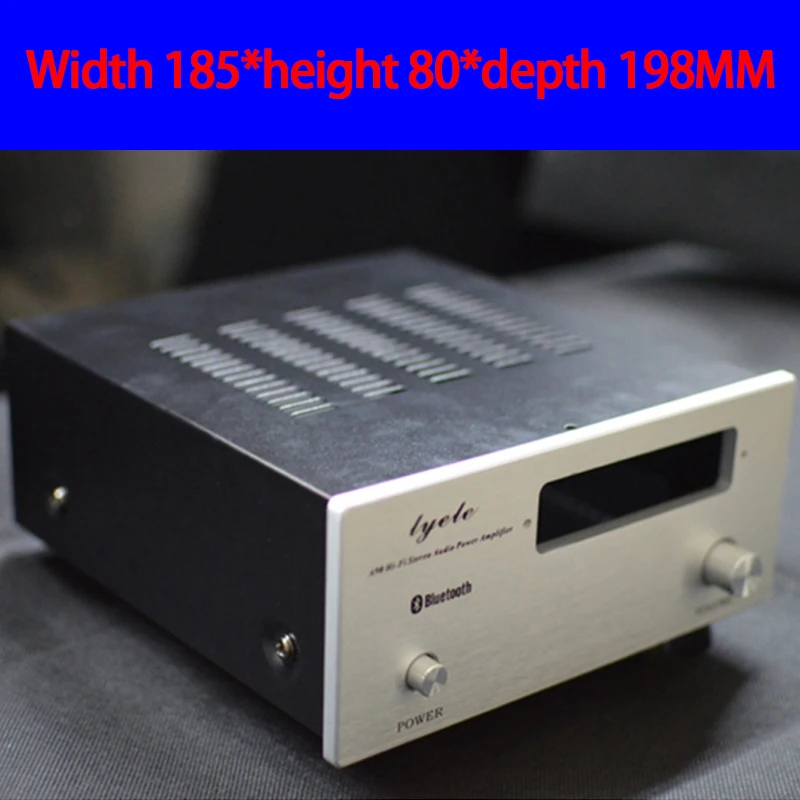 

KYYSLB A90 185*80*198/280MM Aluminum Panel Power Amplifier Chassis New MP3 Chassis Case Shell