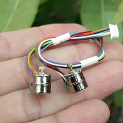 2PCS/Set Micro Mini Stepper Motor 8MM 2 Phase 4 Wire Line Stepping Motor with Small Copper Gear and Connecting Camera Parts
