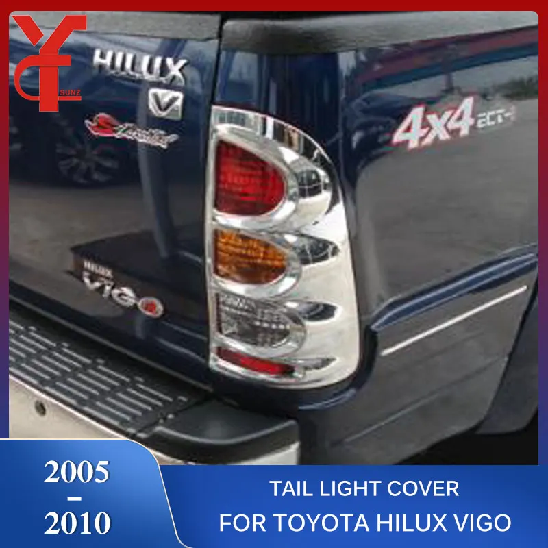 ABS Chrome Tail Lights Cover Strips Trim For Toyota Hilux Vigo SR5 MK6 2005 2006 2007 2008 2009 2010 accessories YCSUNZ