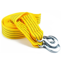 4M Heavy Duty 5 Ton Car Tow Cable Towing Pull Rope Strap Hooks Van Road Recovery Off-Road