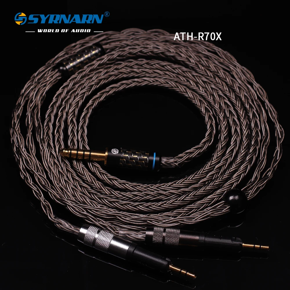 

SYRNARN 16 Core Headphone Cable 2m 3m XLR 6.35 2.5/4.4mm Stereo Silver Plated Cable R70X Upgrade Cable for ATH-R70X R70X R70X5