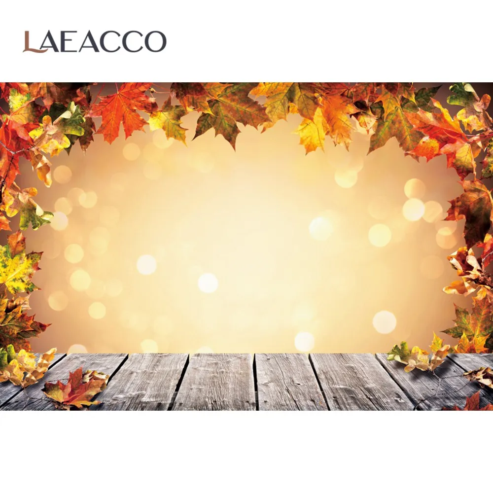 Laeacco Autumn Tree Forest Fallen Leaves Way Child Portrait Natural View Photo Backdrops Photography Background For Photo Studio