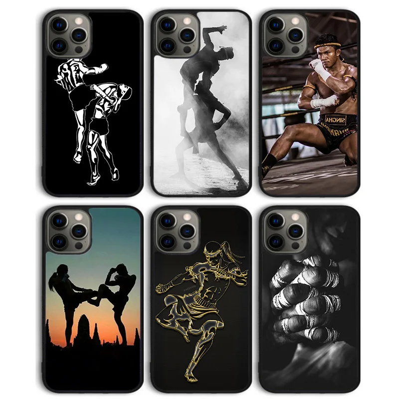 Muay Thai Martial Phone Case Back Cover for iPhone 15 SE2020 14 13 11 12 Pro Max mini XS XR X 8 Plus 7 6S Shell Coque