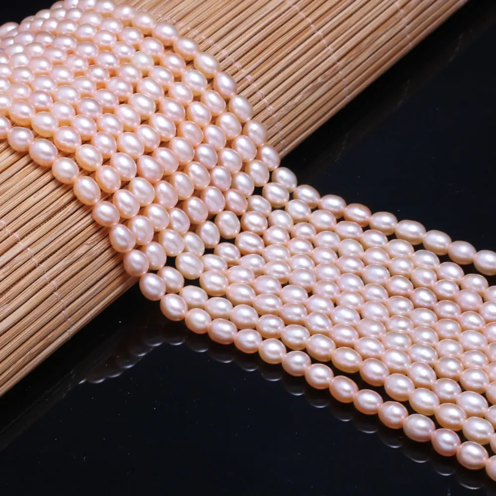 AAA Freshwater Pearl Rice-shaped Loose Beads 36 Cm For DIY Bracelet Earring Necklace Sewing Craft Jewelry Accessory