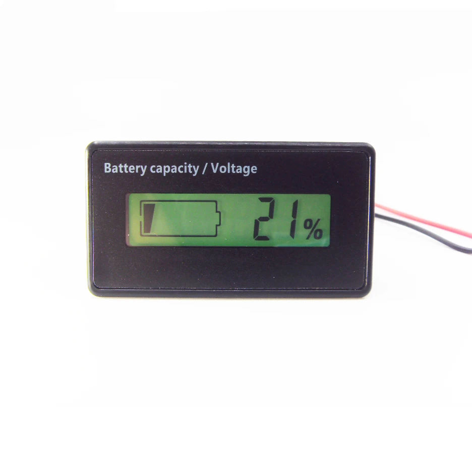 12V24V36V48V Lithium Iron Phosphate Battery Power Indicator Board Meter Remaining Power Meter Digital Display Voltmeter Head