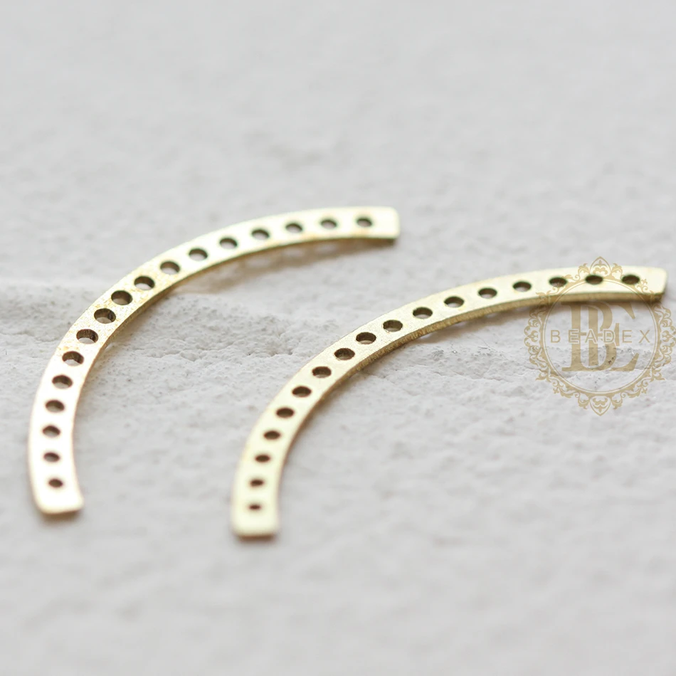 DIY Supply-Solid Raw Brass Finding Multiple Hole Link - 30x2mm (4636C)