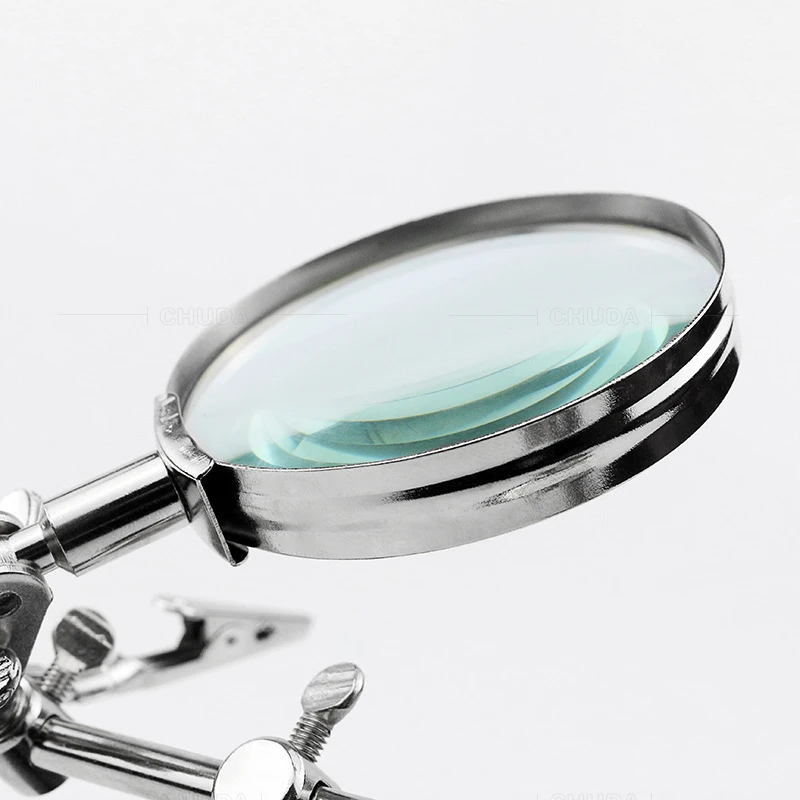 المكبر 360 درجة قابل للتعديل سبيكة لحام كهربائي حامل لحام دعامة معدنية محطة سبيكة لحام الإطار أداة كليب