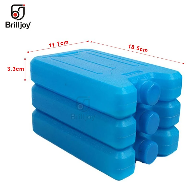 600ml Reusable Ice Brick Ice Block Ice Pack Cooler Milk Storage Camping Travel Fruit Cooler Box Portable Stay Fresh Ice Blocks