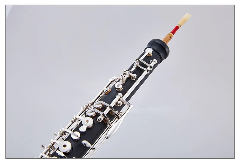 Il belin Professional C Key Oboe Semi-automatic Style Cupronickel Woodwind Instrument with Oboe Reed Gloves Leather Case