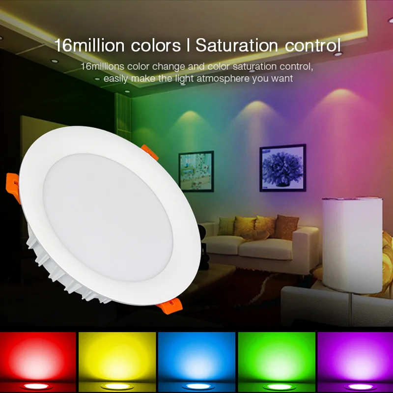 

18W RGB+CCT LED Light Downlight Dimmable Smart Indoor Living Room Lamp AC 220V Can Mobile Phone/2.4G Remote/Wifi/Voice Vontrol