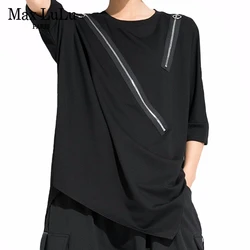 Max LuLu 2024 New Korean Fashion Designer Ladies Loose Tee Shirts Womens Casual Punk Tshirts Vintage Oversized Cotton Pantalons