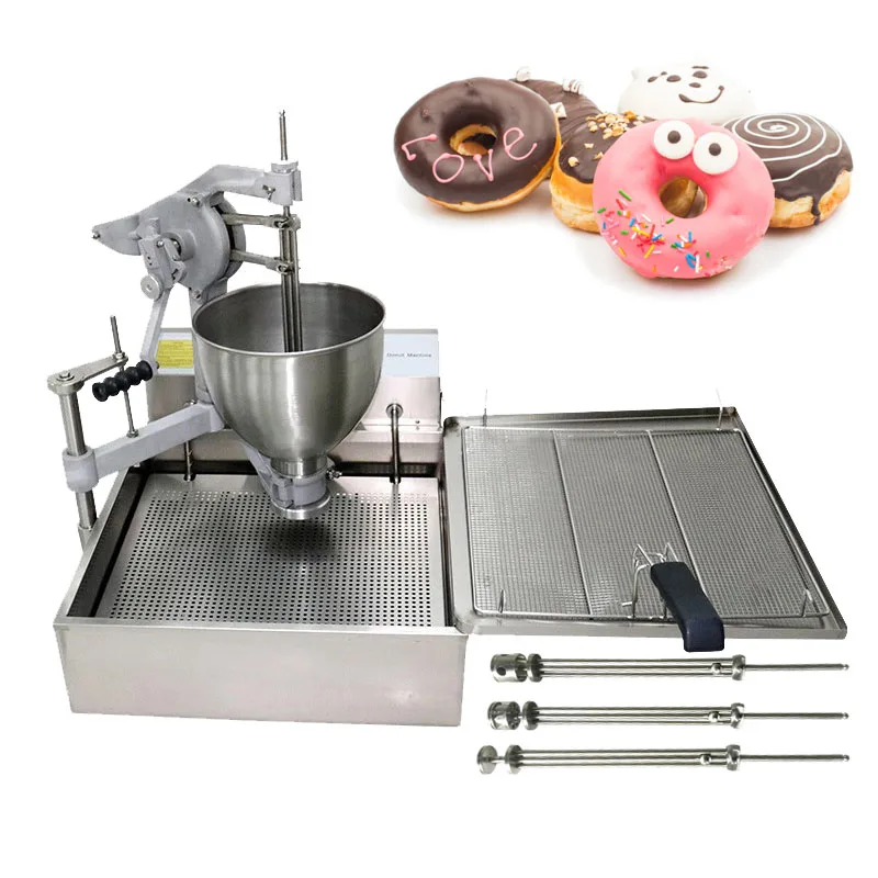 Stainless Steel Donut Machine Electric Doughnut Making Frying Machine Donut Waffle Maker With 3 Mould 110V 220V