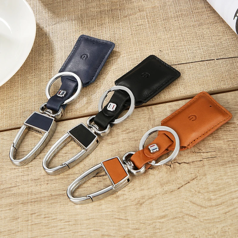 

Smart Bluetooth-compatible Tracker Alarm Key Case Wallet Holder Chain Key Wallet Ring Housekeeper Pocket Smart Leather Keychain