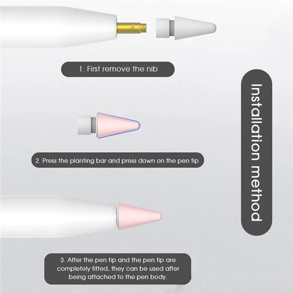 ซิลิโคน8Pcs เคล็ดลับสำหรับดินสอ Stylus สำหรับ Apple ดินสอ1st 2nd Generation Dropshipping ขายส่ง