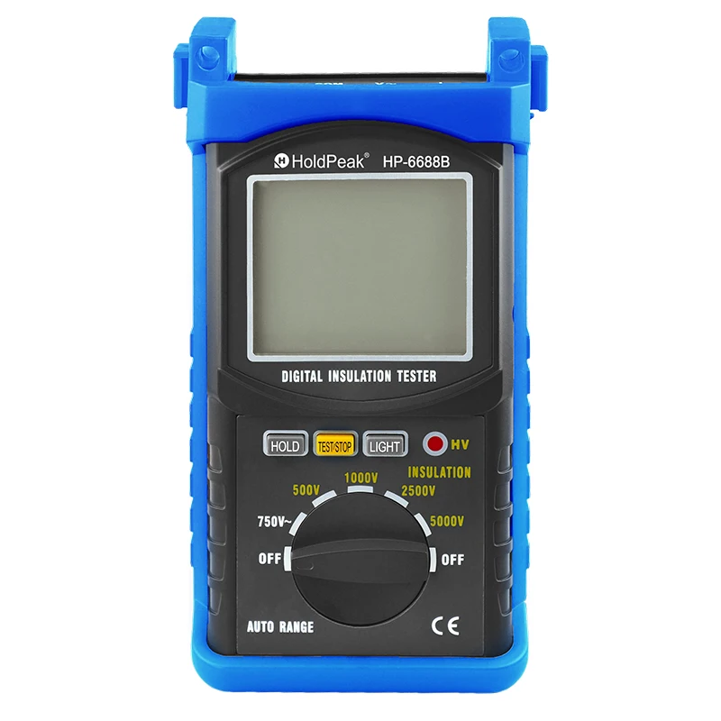 HoldPeak HP-6688B High Quality Digital 5000V 1999 Auto Range Insulation Resistance Tester Insulated Portable Tester Data Hold