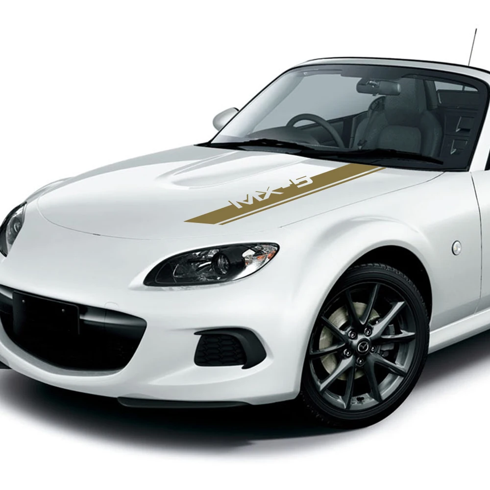 غطاء محرك السيارة هود ملصق لمازدا MX-5 MX5 نا nb nc nd اكسسوارات سباق الرياضة المشارب التصميم بونيه الفينيل فيلم الشارات